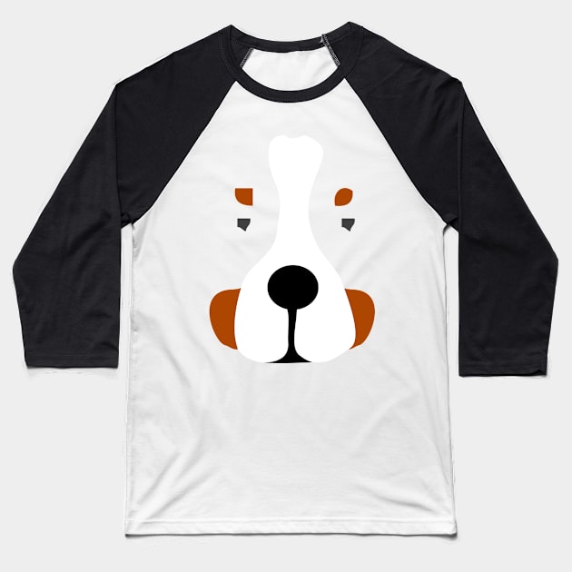 Bernese Mountain Dog Face Silhouette Baseball T-Shirt by emrdesigns